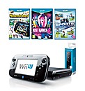 Black Wii-U Premium Pack+Remote+ 2 Games