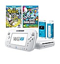 White Wii-U Console Pack + 2 Games
