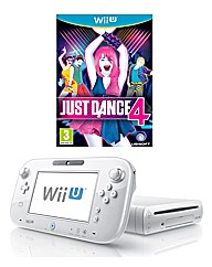 White Wii-U Basic Pack + Just Dance 4