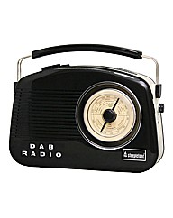 DAB Retro Radio - Black/Beige