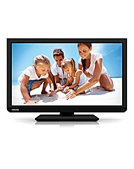 Toshiba 22in LED DVD Combi - Black