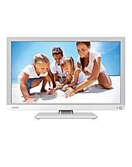 Toshiba 22in LED/DVD Combi - White