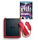 Nintendo Wii Mini Red + Just Dance 4