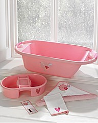 Lollipop Lane Pink Bird Bath Set
