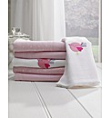 Lollipop Lane Pink Bird Muslin Squares