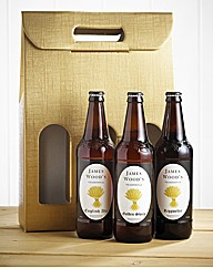 Personalised Set 3 Real Ales in Gift Box