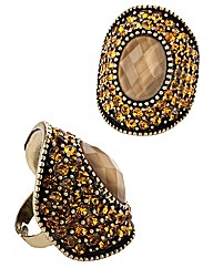 Petal Dolls Topaz Crystal Ring