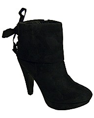 Cafe Noir Platform Ribbon Ankle Boots