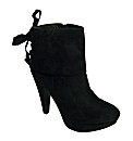 Cafe Noir Platform Ribbon Ankle Boots