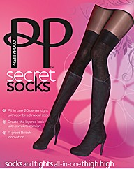 Pretty Polly Secret Socks OTK Tights