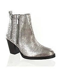 Marta Jonsson silver leather ankle boot