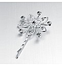 Silver Coloured Flower Grip
