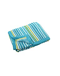 Garter Stitch Blanket Blue