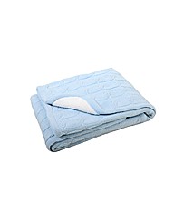 Cable Sherpa Blanket Blue
