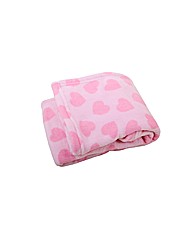 Printed Coral Fleece Blanket Pink