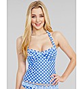 Pin Up Underwired Halter Tankini Top