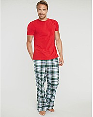 Flannel Check PJ Bottom and Jersey Set