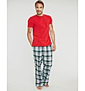 Flannel Check PJ Bottom and Jersey Set