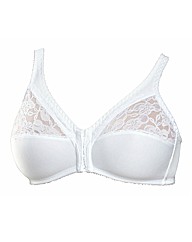 Naturana White Front Fastening Bra