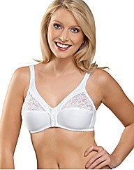 Naturana White Front Fastening Bra