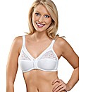 Naturana White Front Fastening Bra