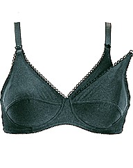 Naturana Black Cotton Nursing Bra
