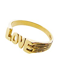 9ct Yellow Gold Love Message Ring