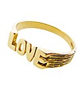 9ct Yellow Gold Love Message Ring