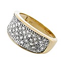 9ct Yellow Gold 0.50ct Pave Ring
