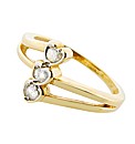 9ct Yellow Gold Triple Heart Ring