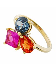 9ct YG Multi Stone Ring