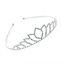 Silver Colour Clear Glass Stone Tiara