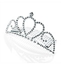 Silver Coloured Glass Stone Hair Comb