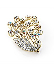 Gold Coloured Swan Shaped Brooch