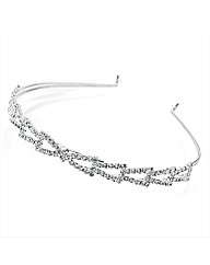 Silver Colour Crystal Headband