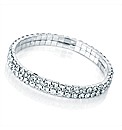 2 Row Silver Coloured Elastic Bracelet
