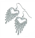 Silver Coloured Heart Shaped Earrings