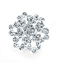 Silver Coloured Flower Brooch