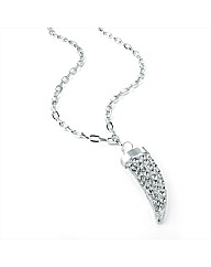 Silver Coloured Tooth Shaped Necklace