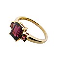 9ct Rose Gold stone set Ring