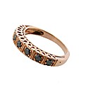 9ct Rose Gold Black Diamond Ring