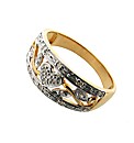 GPS Heart and Floral Design Diamond Ring