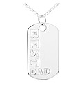 Silver Best Dad Dog Tag and Chain