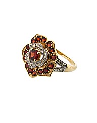 9ct Diamond and Garnet Ring