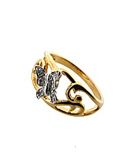 GPS Diamond Butterfly Ring