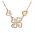 Gold Plated CZ Heart Pendant