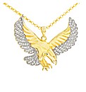 Gold Plated CZ set Eagle Pendant