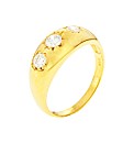 Gold Plated CZ Gents Ring