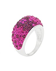 Sterling Silver Purple Crystal Ring