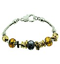 Blue Beaded Charm Bracelet